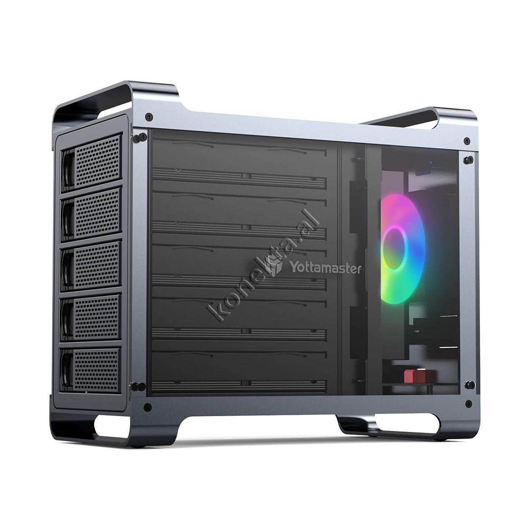 Yottamaster Hard Disk SSD Reader 3.5" / 2.5" 18TB With 5 Bays Up To 90TB Max With RGB Light - Image 1
