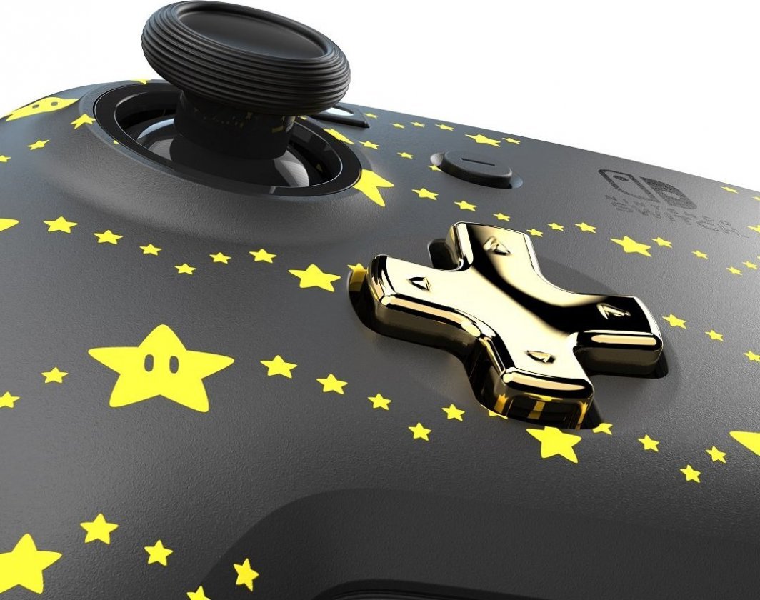 PDP Rematch Super Stars Glow Controller, Wireless, Black / Yellow - Thumbnail 6