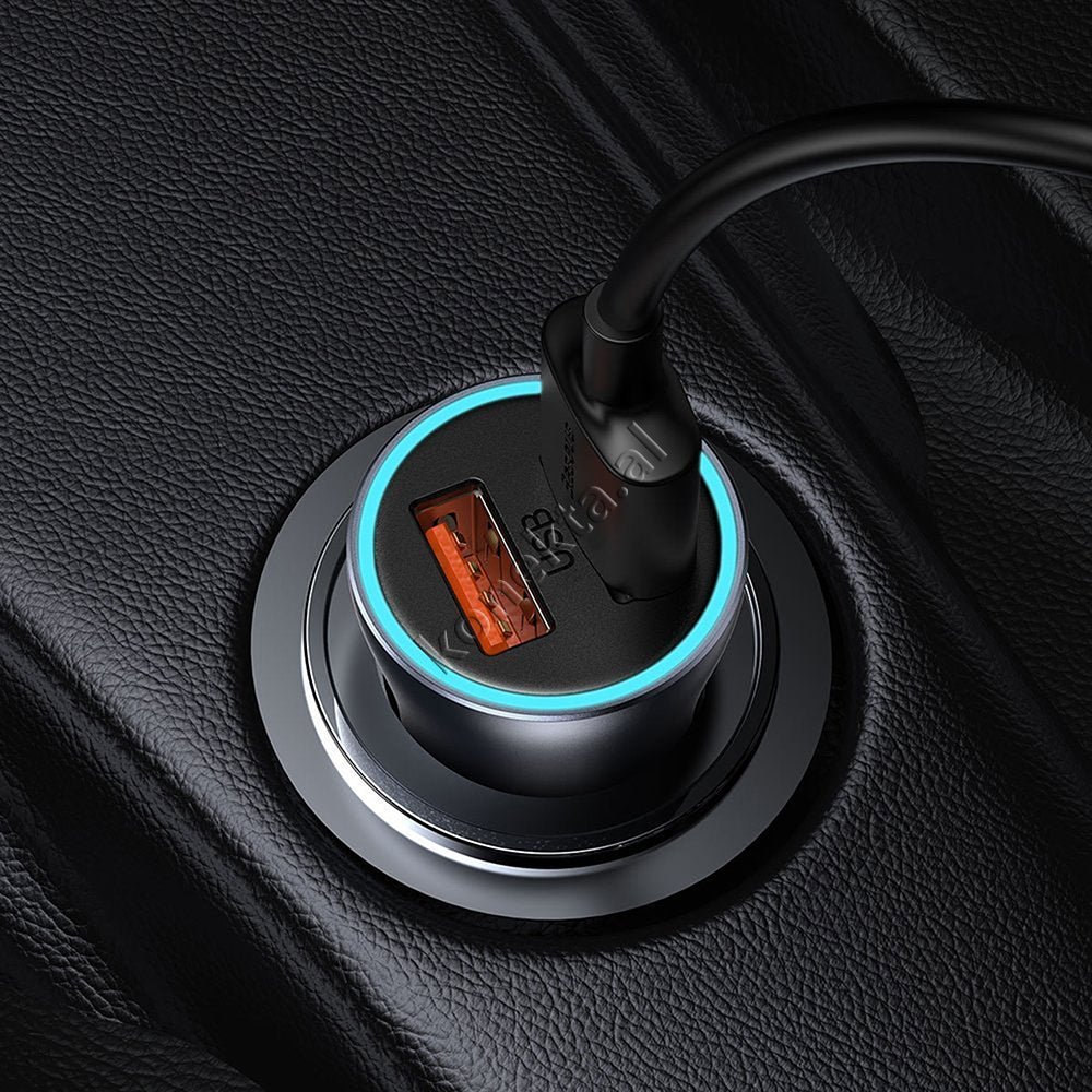 Baseus Car Charger 40W with USB Type-C Cable - Thumbnail 12