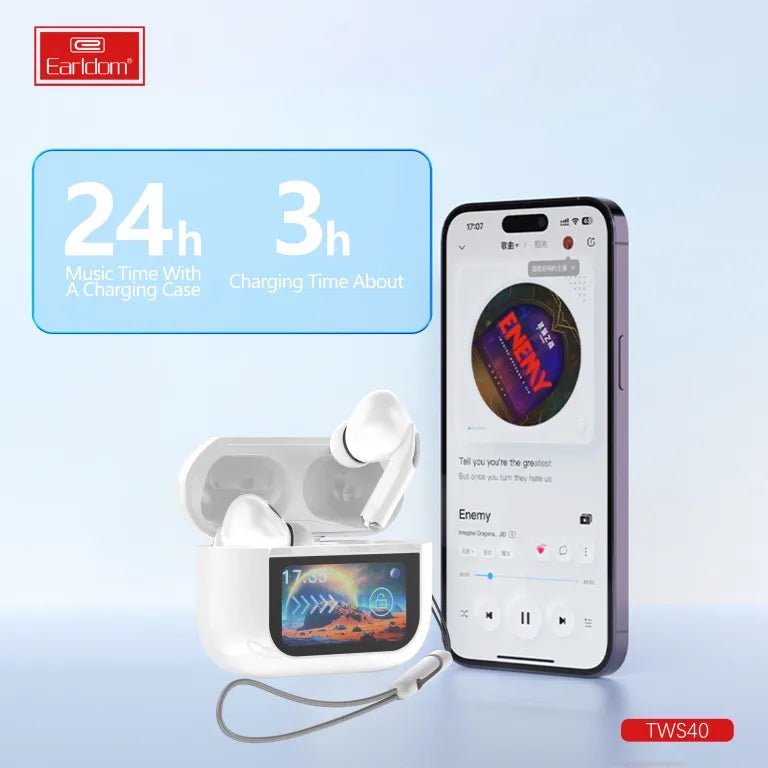 Earldom TWS40 Earbuds, White - Thumbnail 4