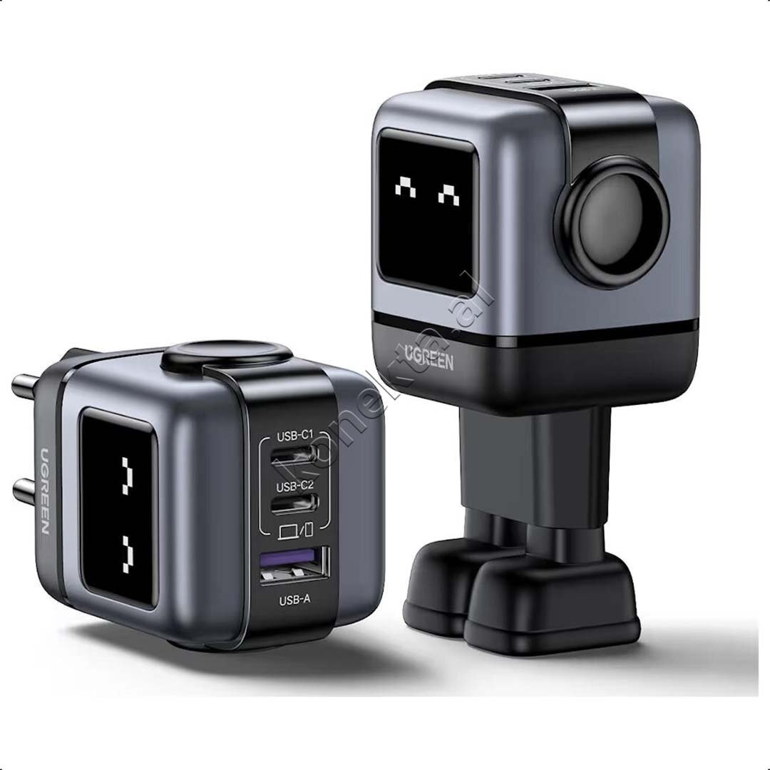 UGreen 65W 3-in-1 Charger with 2 Type-C Ports and 1 USB-A Port - Thumbnail 2