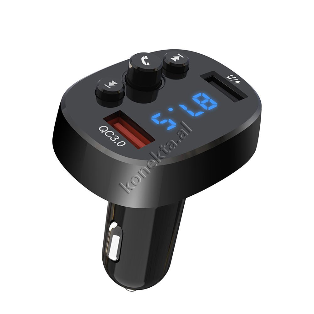 XO Adaptor Karikimi Fast Charge Dhe MP3 Me Bluetooth - Thumbnail 3