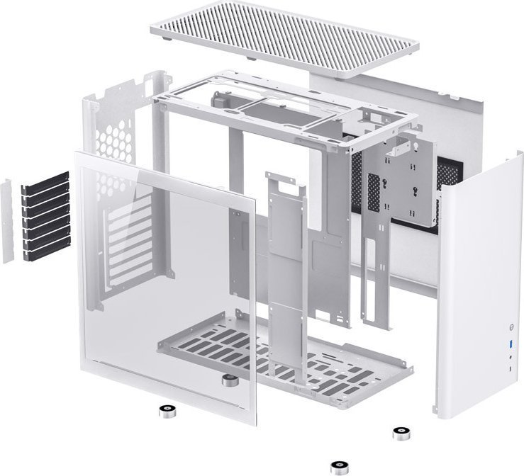 Jonsbo D40 Case, White, Midi Tower - Thumbnail 5