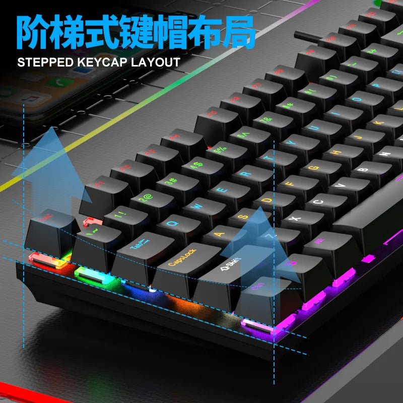 KSNAKE KM600 Gaming Keyboard and Mouse Set, Wired RGB - Thumbnail 4