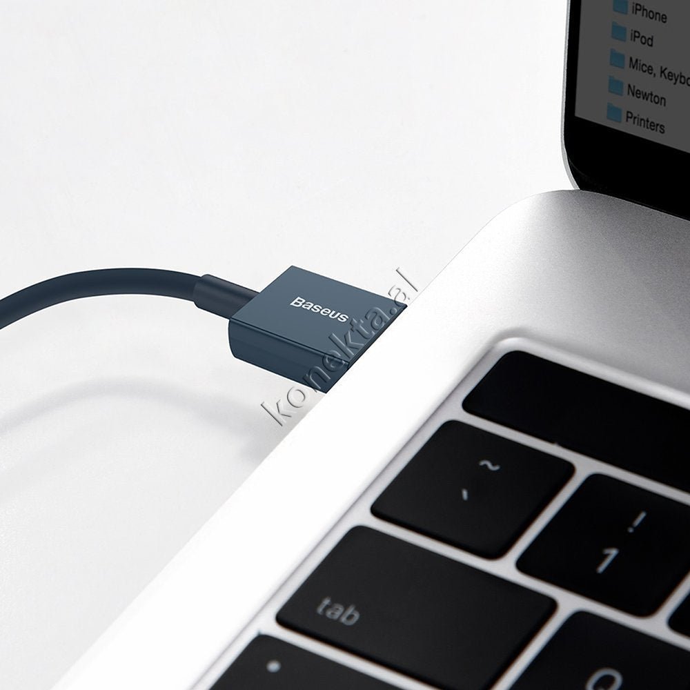 Baseus USB to Lightning Charging Cable, 2m, Blue - Thumbnail 7