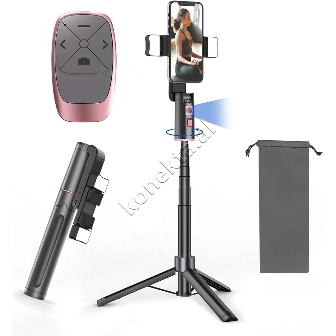 tjetertjeter Tripod Per Telefon Me Sensor Ndjekjeje Inteligjent 360° Me Drite - Thumbnail 2