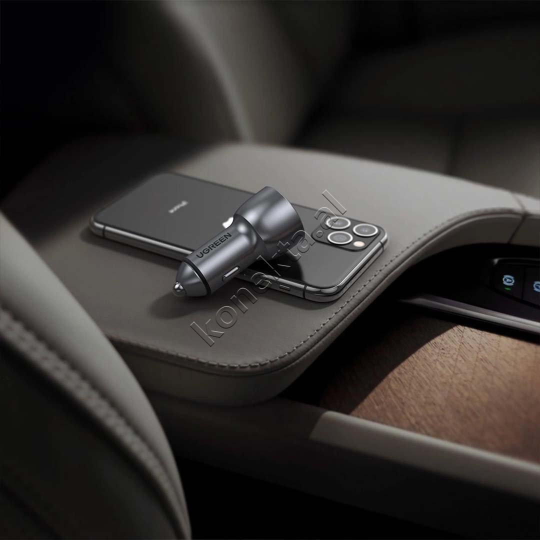 UGreen Car Charger, 36W, Black, USB-A & USB-C - Thumbnail 8