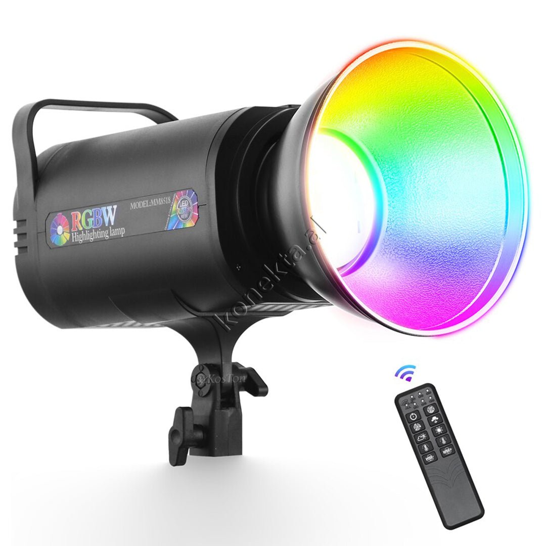 tjetertjeter LED RGB Light with SoftBox, 500W, Tripod 1.7m - Image 1