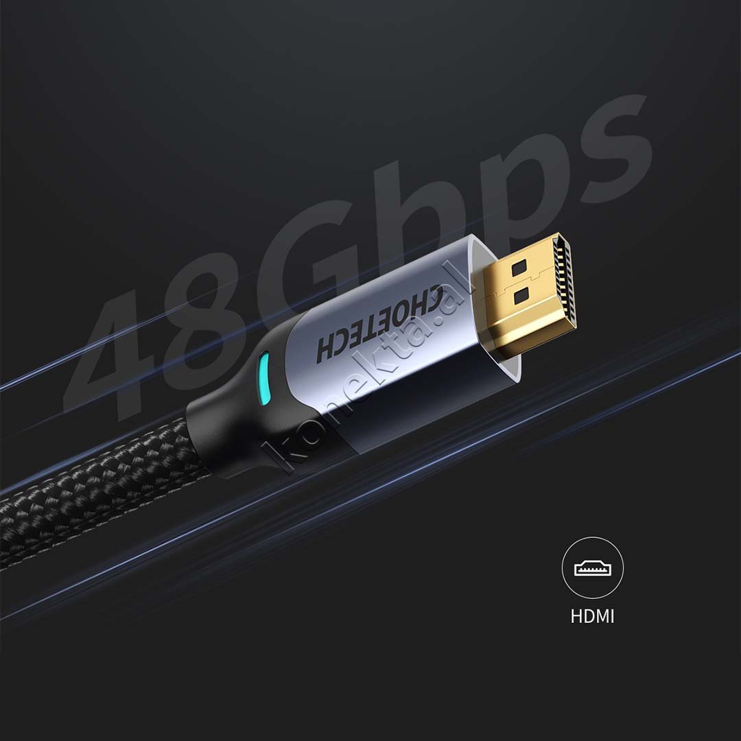 Choetech HDMI Cable, 8K, 2m, Black - Thumbnail 5