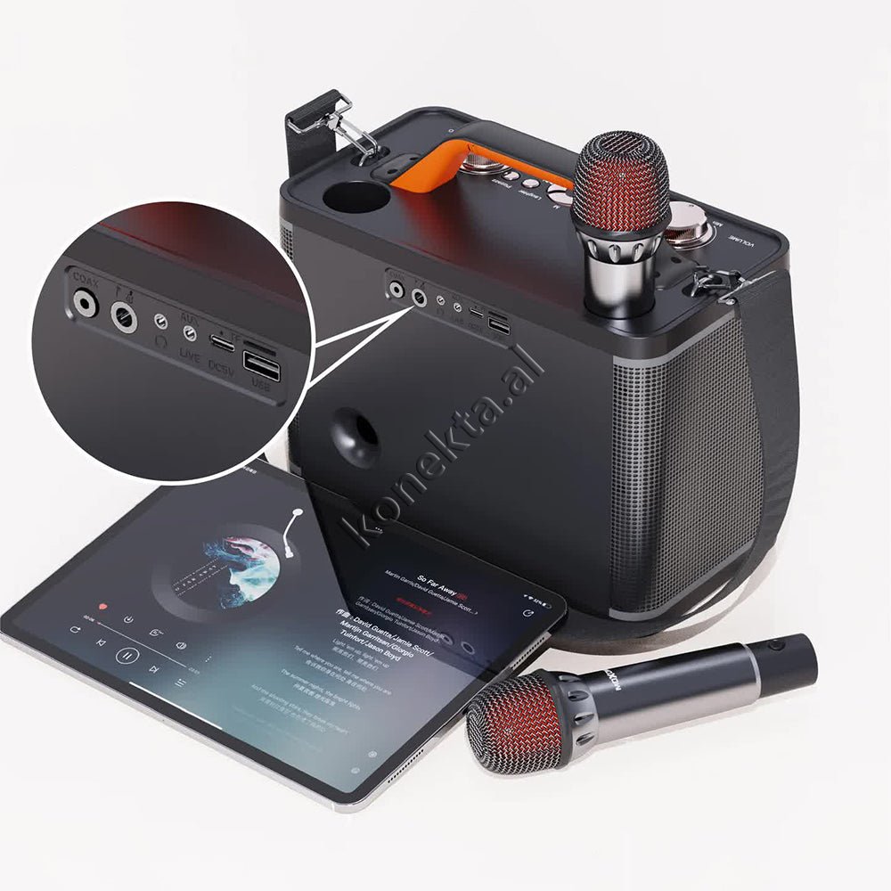 Moxom Bluetooth Speaker, 30W, Super Bass, with 2 Microphones for Karaoke - Thumbnail 2