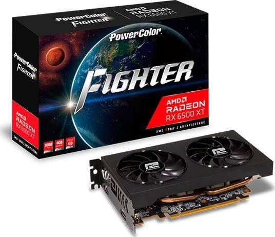 Power Color Radeon RX 6500 XT Fighter OC Graphics Card 4GB GDDR6 - Image 1