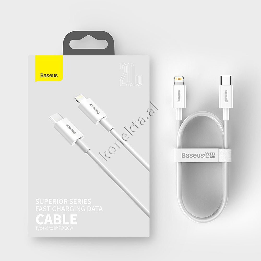 Baseus Superior Series Charging Cable, Type-C to Lightning, 20W, White, 1.5m - Thumbnail 15
