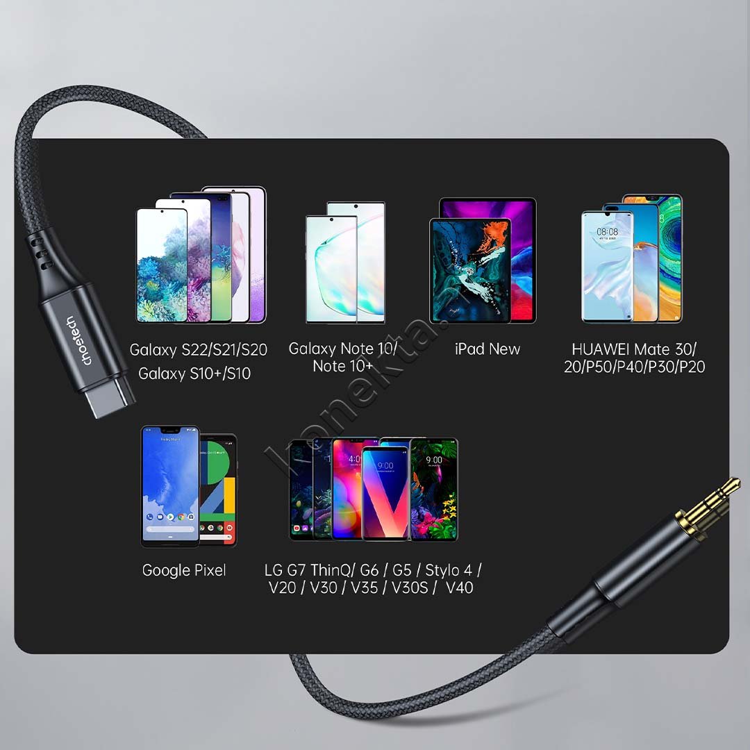 Choetech Aux Cable 3.5mm to Type-C 2m - Thumbnail 6