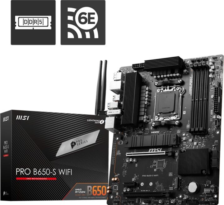 MSI PRO B650-S WIFI Motherboard - AMD B650 - Thumbnail 5
