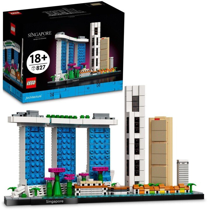 LEGO Architecture 21057 Singapore Set, 827 Pieces - Image 1