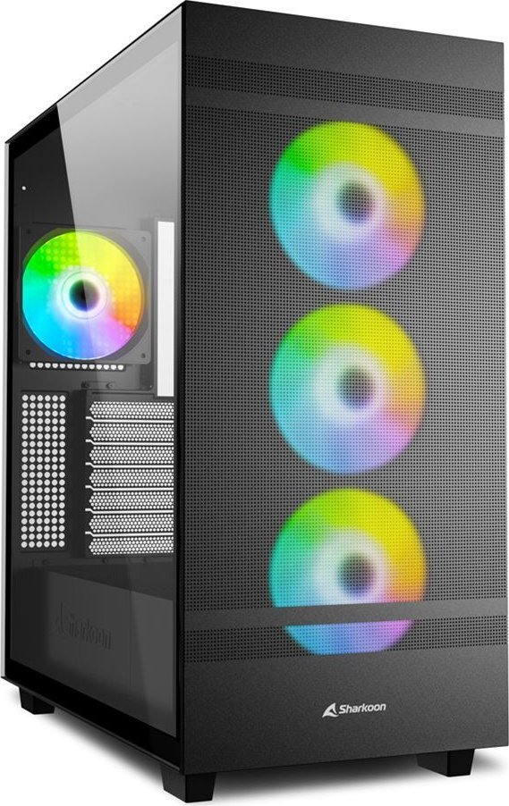 Sharkoon Rebel C50 ARGB Case, Black, Midi Tower - Image 1