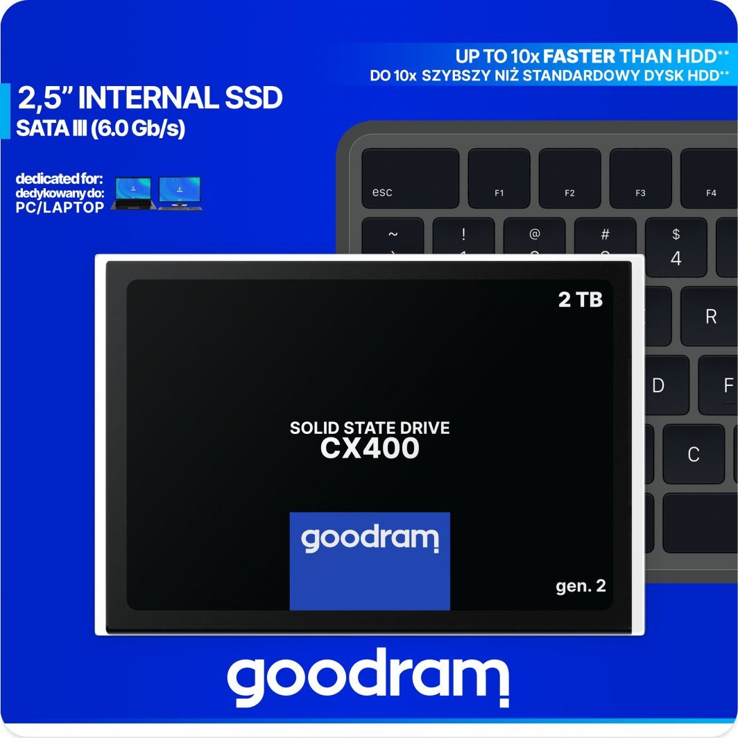 GoodRam CX400 gen.2 SSD, 2TB, 2.5" SATA III - Thumbnail 6