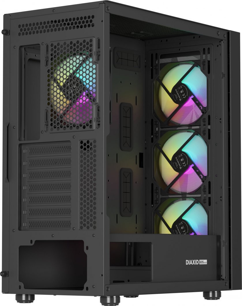 Genesis Diaxid 605 ARGB Case, Black, Midi Tower - Thumbnail 18