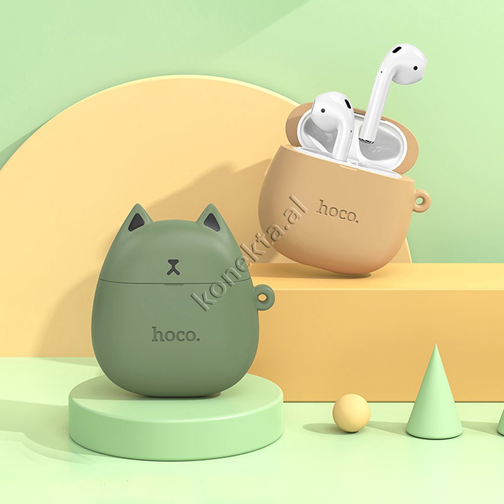 Hoco Bluetooth Earbuds with Silicone Cover - Thumbnail 4