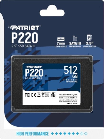 Patriot P220 SSD, 512GB - Thumbnail 5