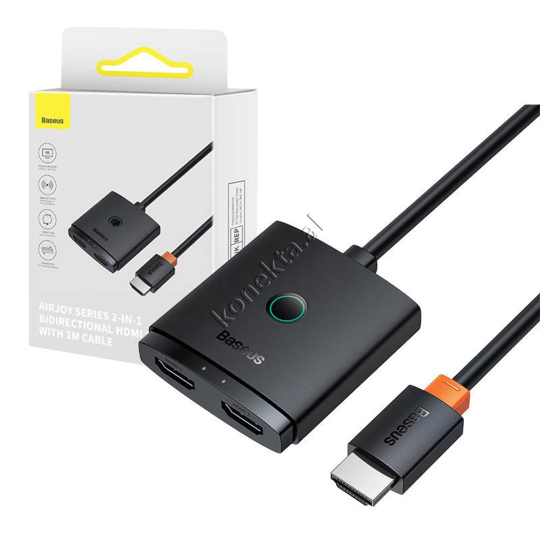 Baseus HDMI Splitter, 1m, Grey - Thumbnail 10