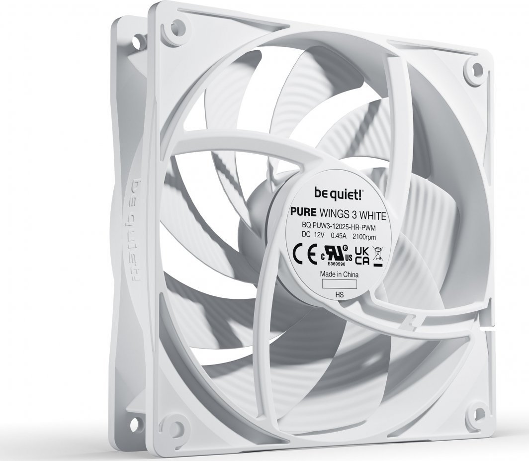 Be quiet! Pure Wings 3 PWM Fan, 120 mm, White - Thumbnail 2