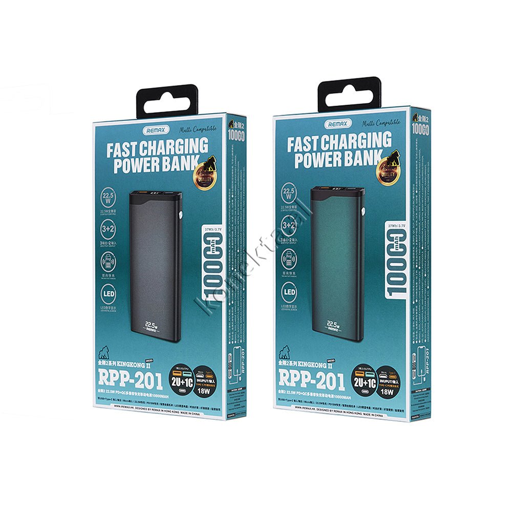 Remax 10000mah External Battery, Black, 3 Ports - Thumbnail 2