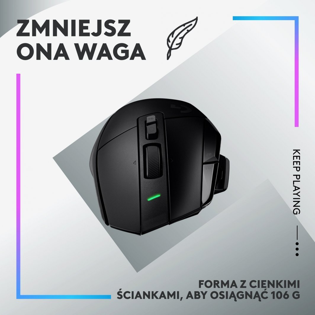 Logitech G502 X Plus Mouse, Black - Thumbnail 8