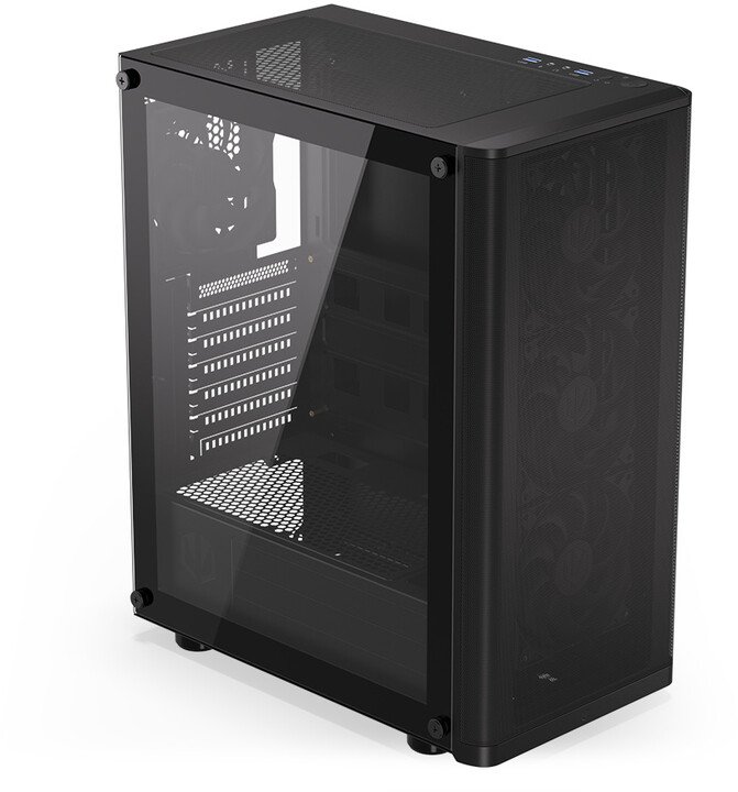 Endorfy Ventum 200 Air Case, TG, Black - Thumbnail 3