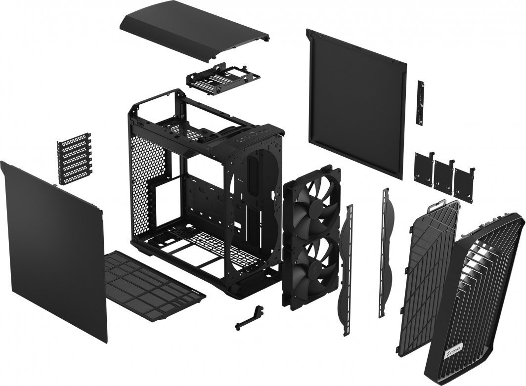 Fractal Design Torrent Compact Case, Black Solid, Midi Tower - Thumbnail 21