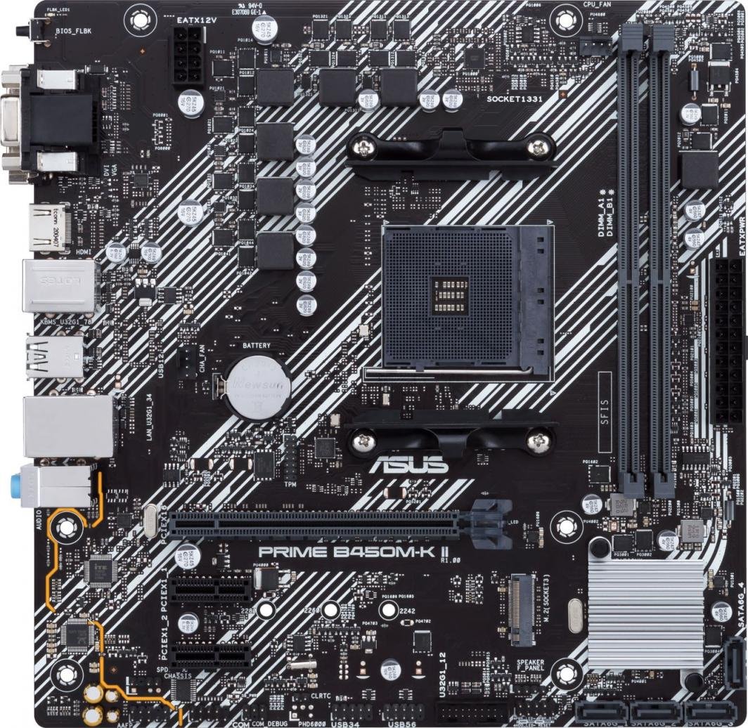 ASUS PRIME B450M-K II Motherboard, AMD B450 - Thumbnail 2