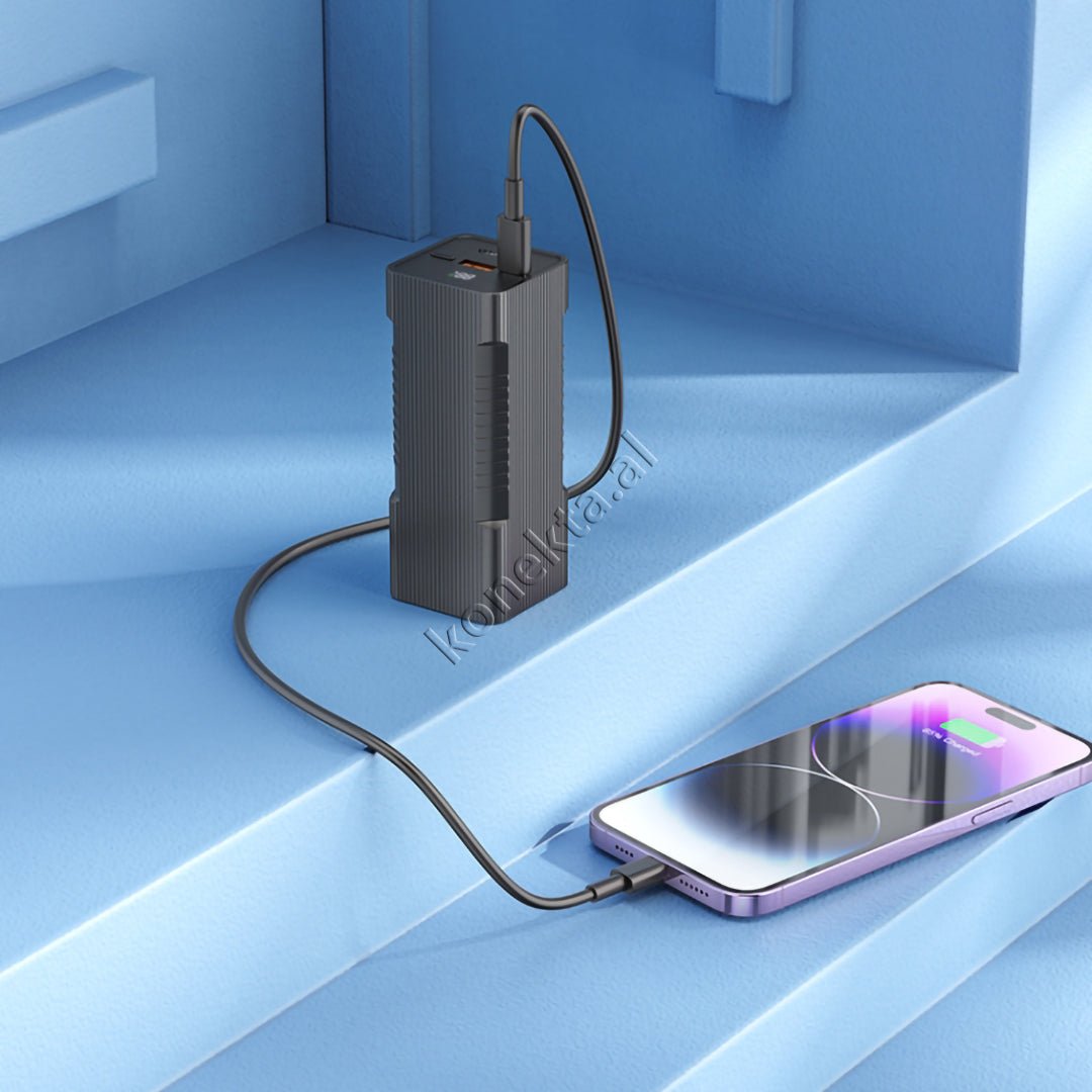 Hoco 10000mAh Power Bank, With LED, Handheld Electric - Thumbnail 2