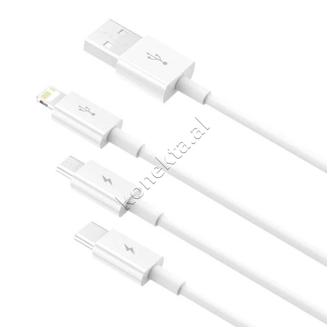 Baseus Charging Cable USB M+L+C 3.5A 1m - Thumbnail 2