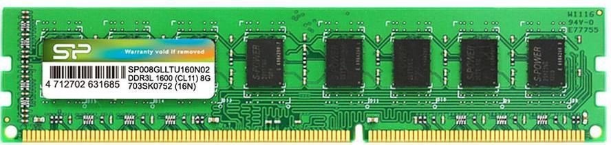 Silicon Power DDR3L Memory, 8 GB, 1600 MHz, CL11, SP008GLLTU160N02 - Image 1