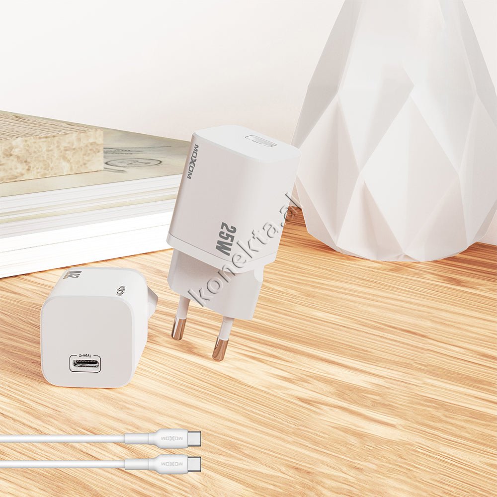 Moxom 25W Type-C Charger, White - Thumbnail 3