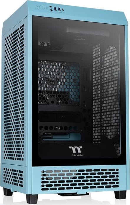 Thermaltake The Tower 200 Case, Turquoise, Mini Tower - Image 1