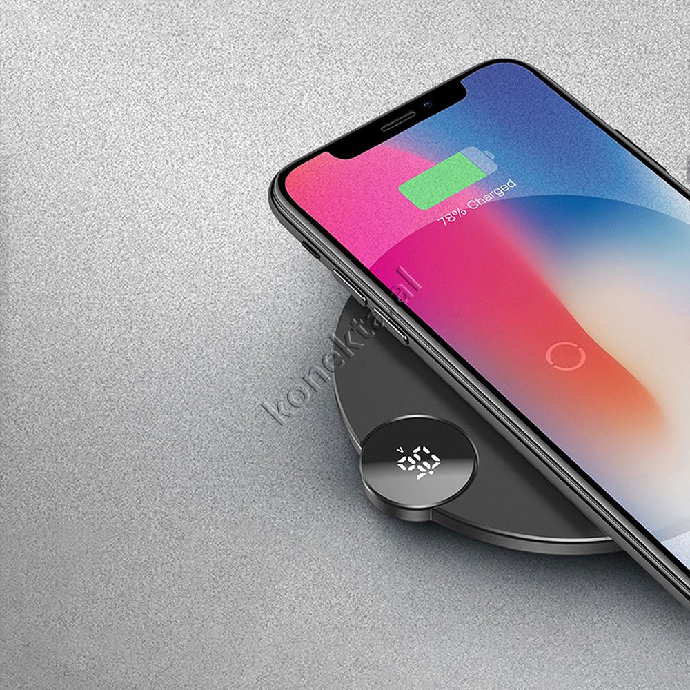 Baseus Wireless Charger with Digital LED Indicator - Thumbnail 6