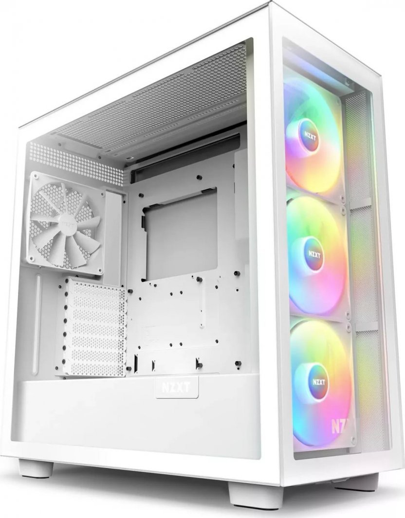 NZXT H7 Elite Case, White - Image 1