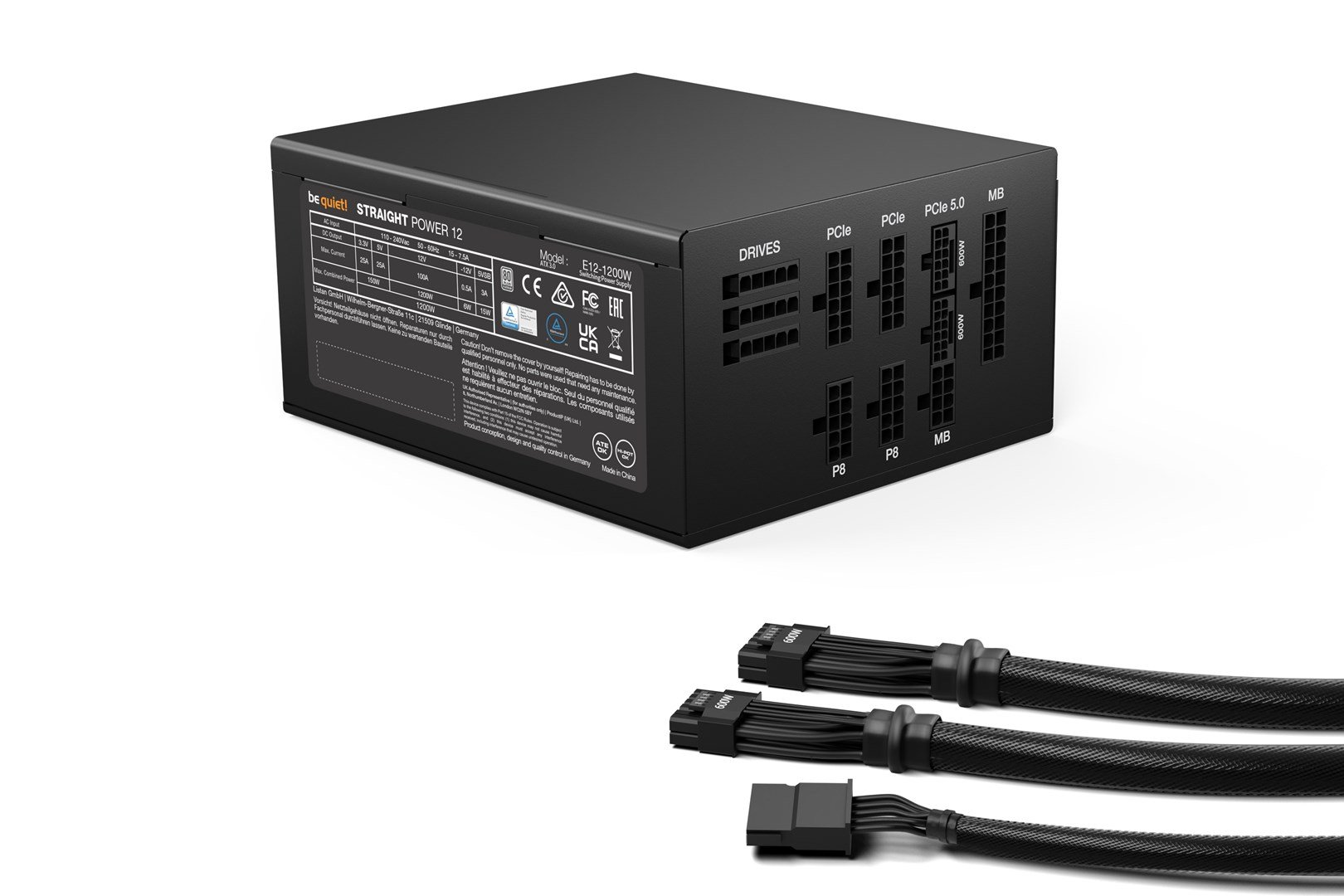 Be quiet! Straight Power 12 Power Supply, 20+4 pin ATX, 1200 W, Black - Thumbnail 2