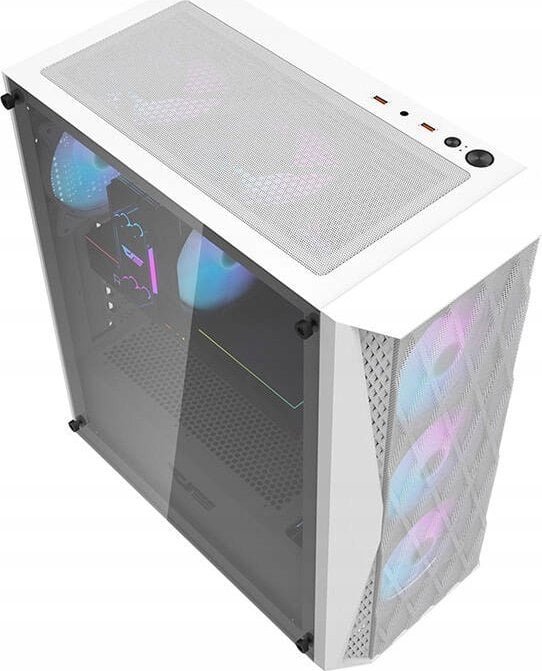 Darkflash DK352 Mesh ARGB Case, White, Midi Tower - Thumbnail 8