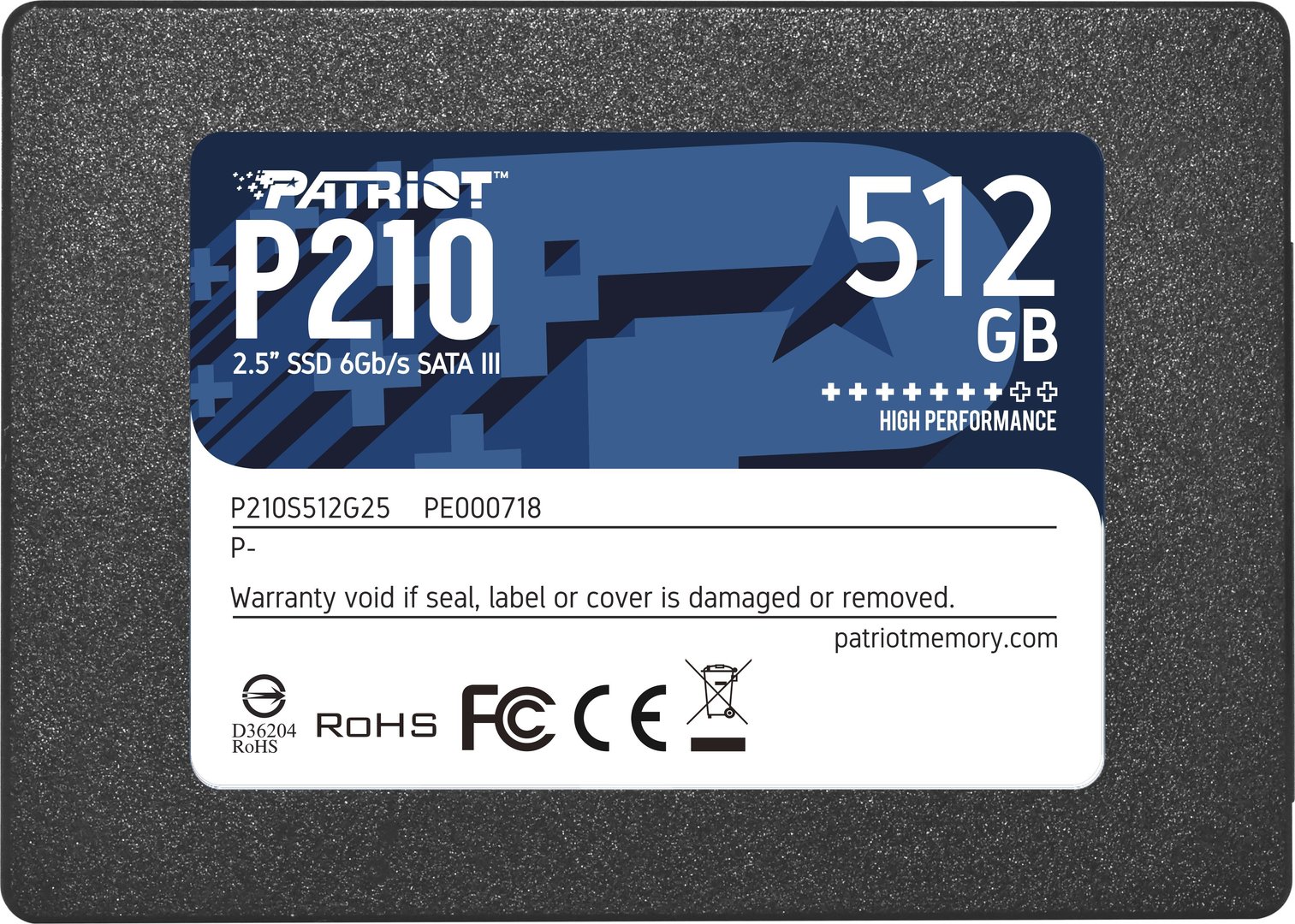 Patriot P210 SSD, 512GB, 2.5" SATA III - Image 1