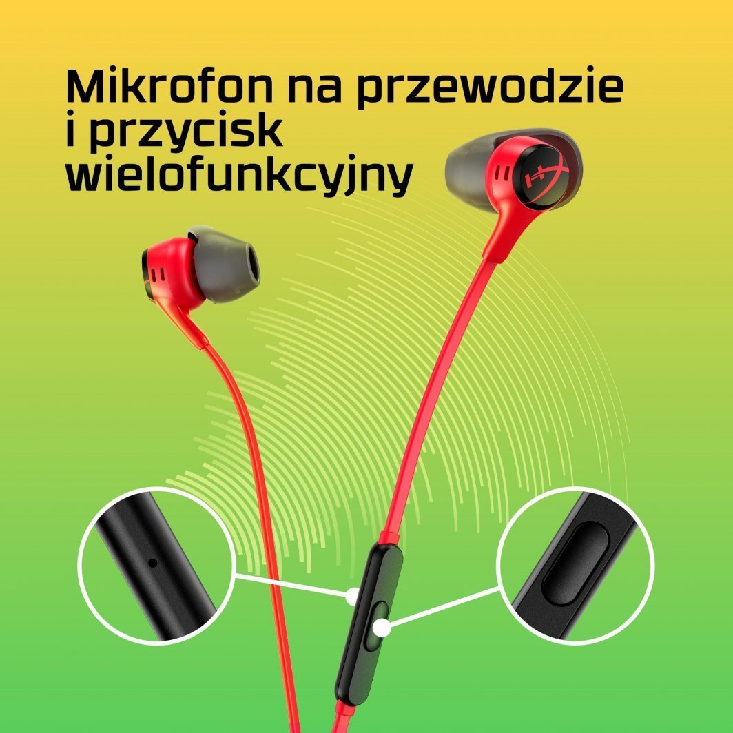 HyperX Cloud Earbuds II Earbuds, Red - Thumbnail 6