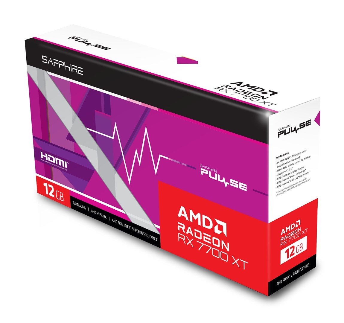 Sapphire Pulse Radeon RX 7700 XT 12GB GDDR6 Graphics Card - Thumbnail 9