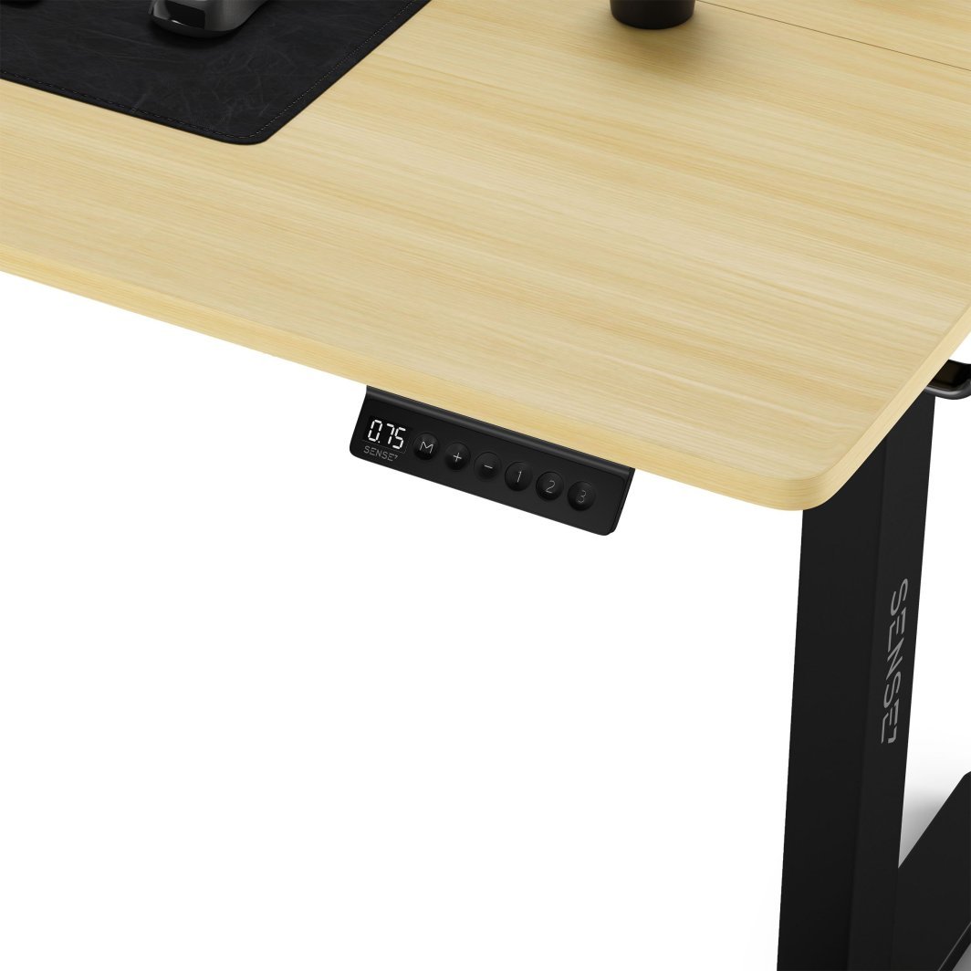 SENSE7 Nojo Table, 140cm x 70cm, Black / Light Wood - Thumbnail 4