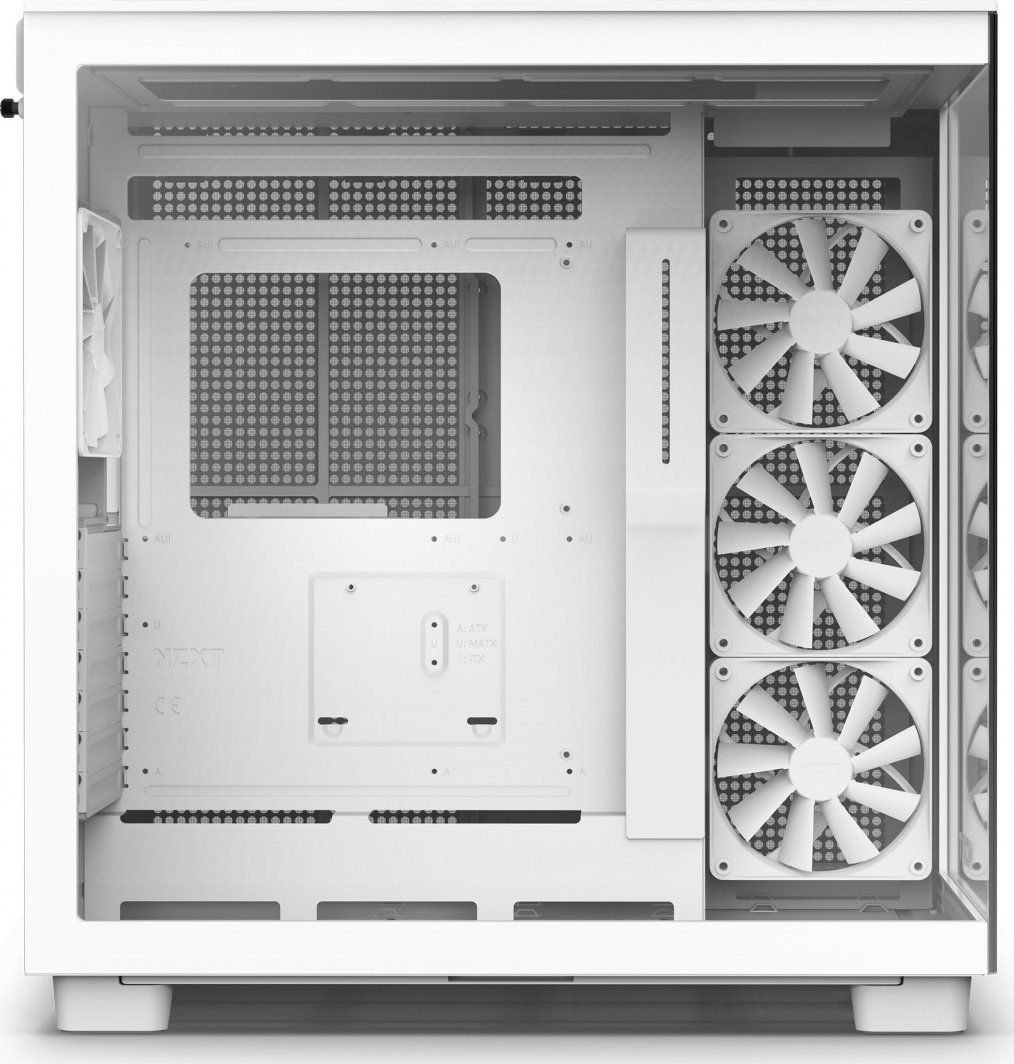 NZXT H9 Flow Case, White - Image 1