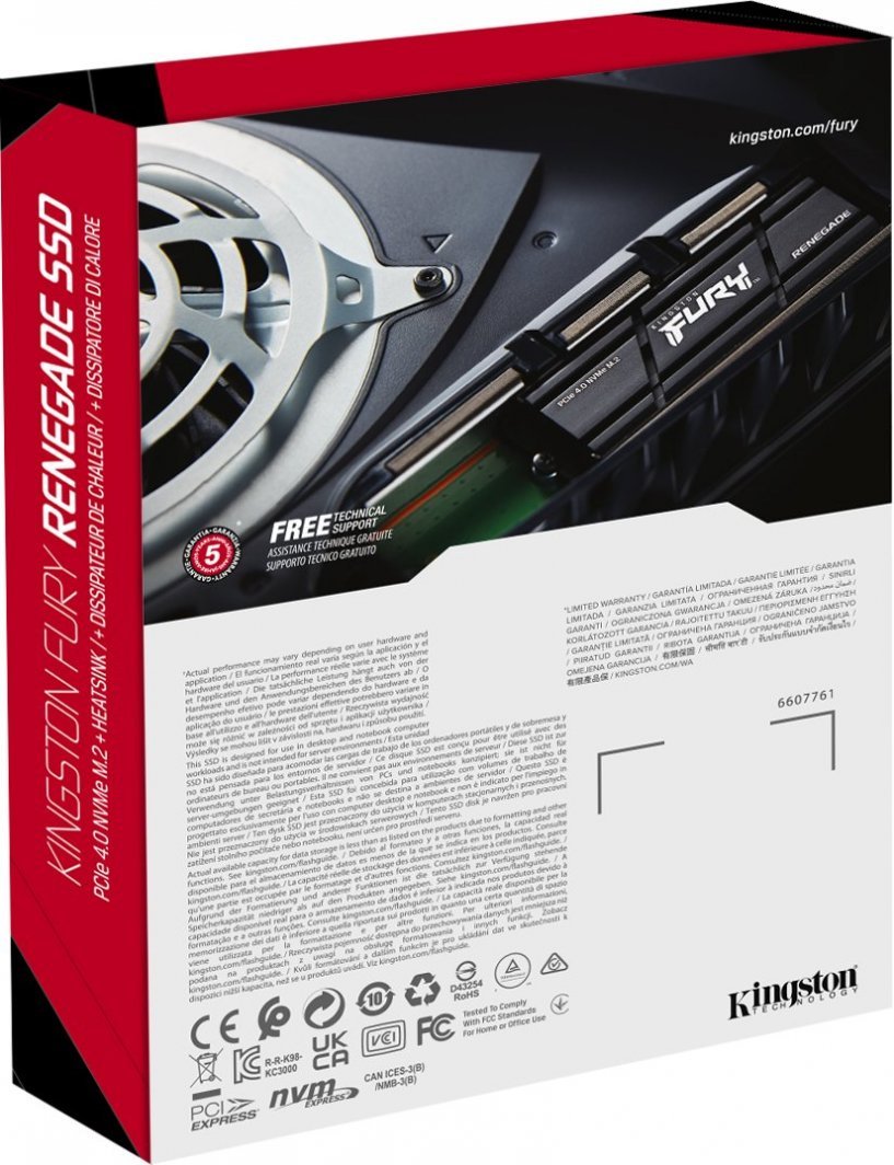 Kingston Fury Renegade SSD, 1TB, M.2 2280 PCI-E x4 Gen4 NVMe - Thumbnail 5