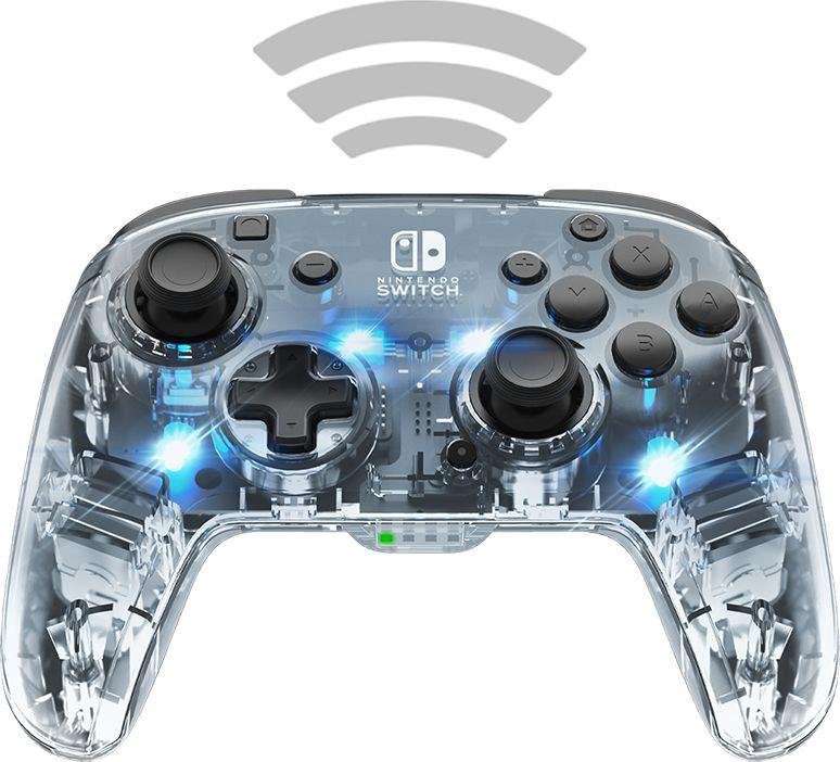 PDP Afterglow Deluxe Controller, Wireless, Transparent - Thumbnail 2