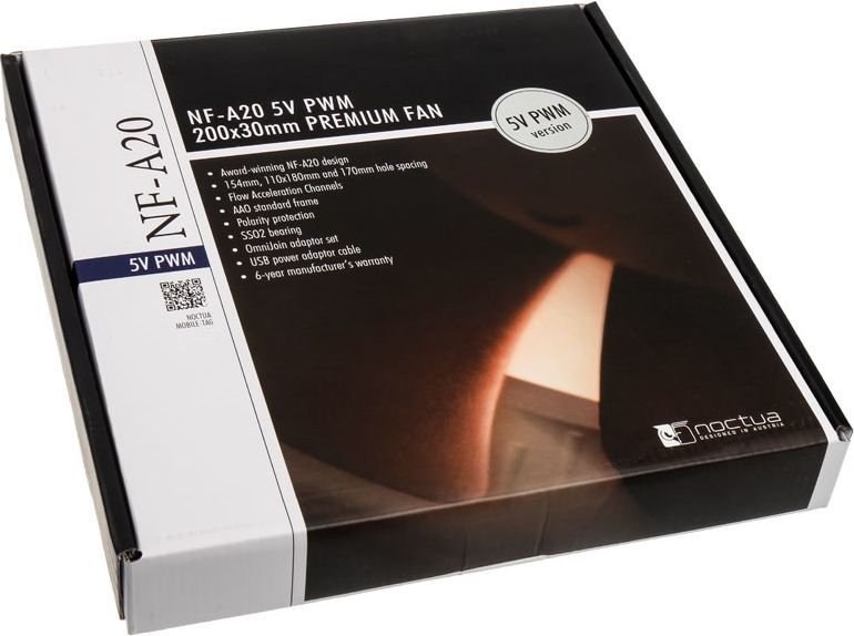 Noctua NF-A20 5V PWM Fan, 200 mm - Thumbnail 6