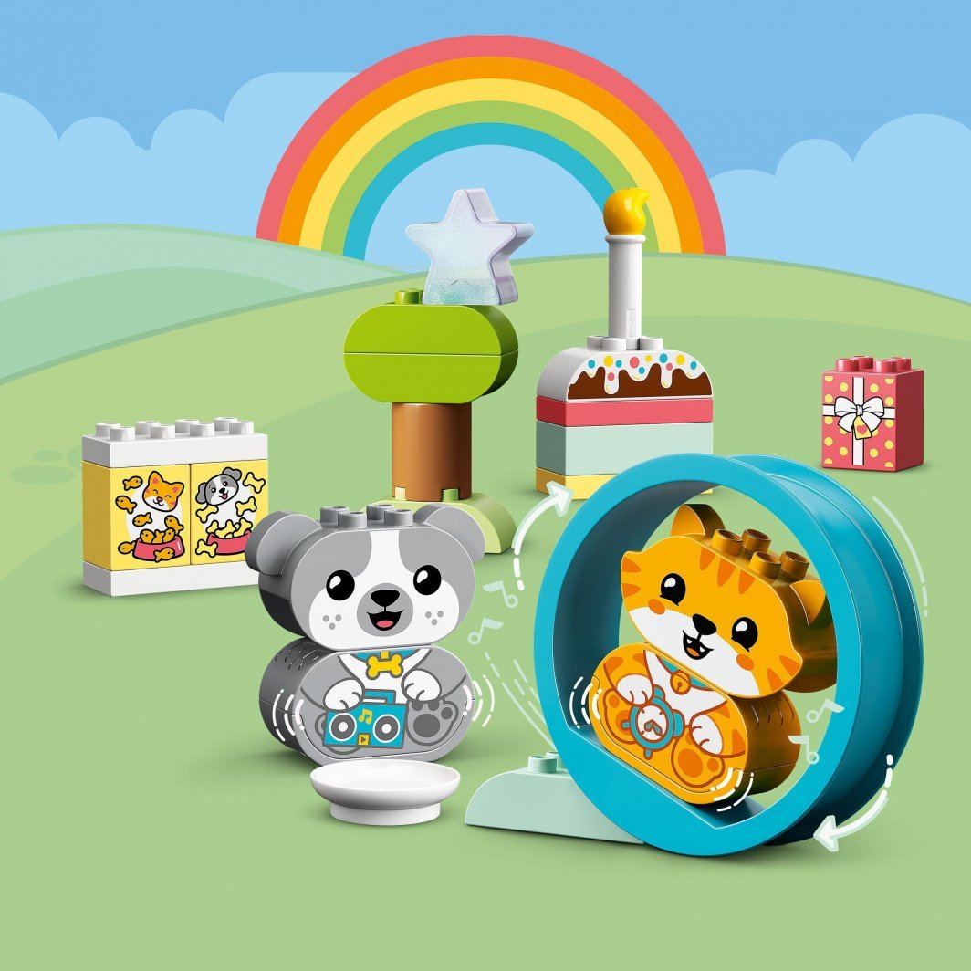 LEGO DUPLO 10977 My first puppy and kitten making sounds, 22 pieces - Thumbnail 4