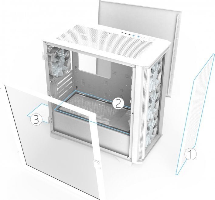 Montech Air 100 ARGB Case, White, Mini Tower - Thumbnail 4